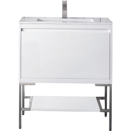 A large image of the James Martin Vanities 801V31.5BNKGW Glossy White