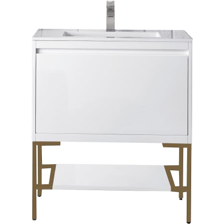 A large image of the James Martin Vanities 801V31.5RGD Glossy White