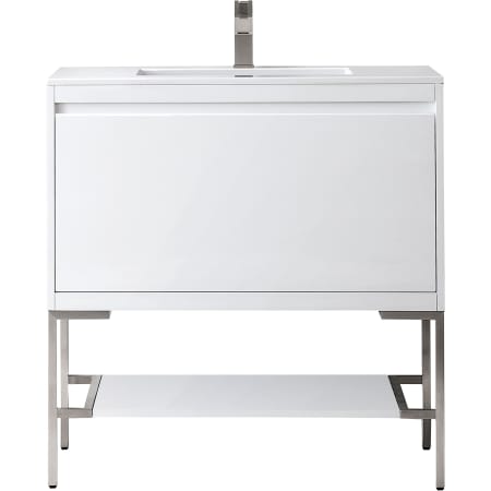 A large image of the James Martin Vanities 801V35.4BNKGW Glossy White