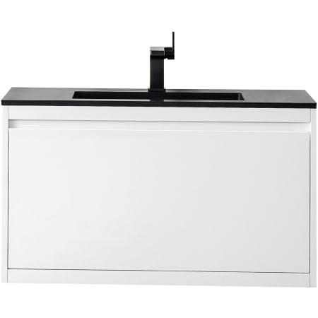 A large image of the James Martin Vanities 801V35.4CHB Glossy White