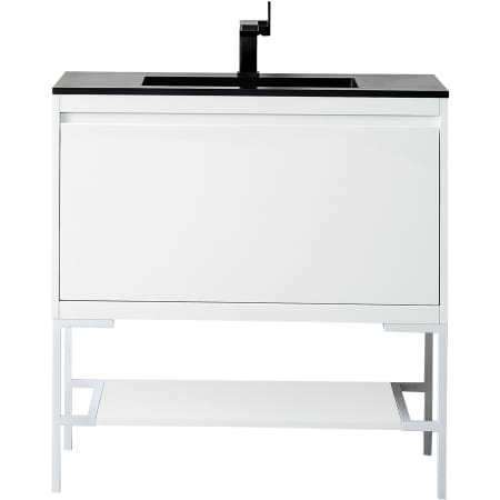 A large image of the James Martin Vanities 801V35.4GWCHB Glossy White