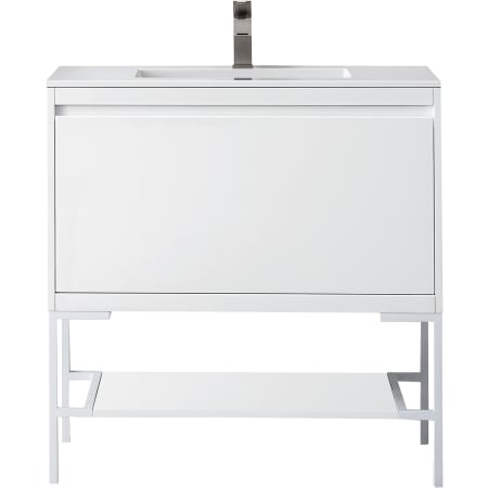A large image of the James Martin Vanities 801V35.4GWGW Glossy White