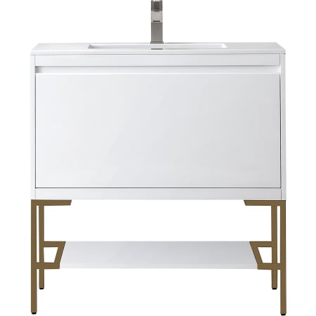 A large image of the James Martin Vanities 801V35.4RGD Glossy White