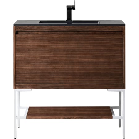 A large image of the James Martin Vanities 801V35.4GWCHB Mid Century Walnut