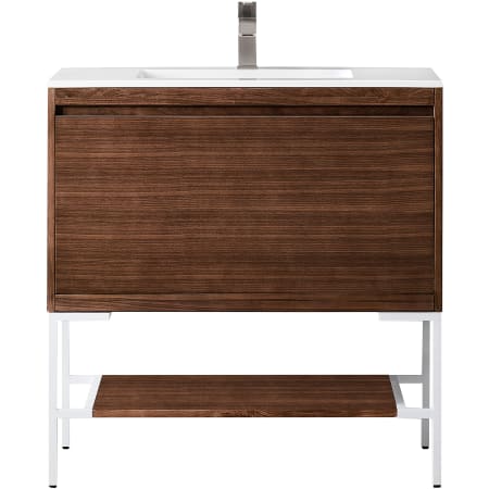 A large image of the James Martin Vanities 801V35.4GWGW Mid Century Walnut