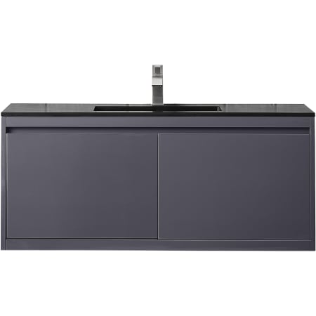 A large image of the James Martin Vanities 801V47.3CHB Modern Grey Glossy