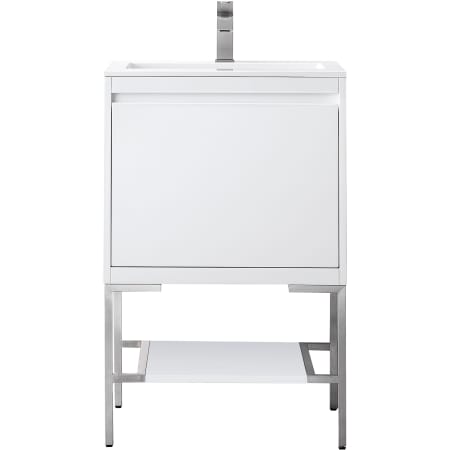 A large image of the James Martin Vanities 805-V23.6-BN-GW Glossy White