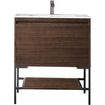 A large image of the James Martin Vanities 805-V31.5-MB-GW Mid-Century Walnut