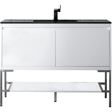 A large image of the James Martin Vanities 805-V47.3-BN-CH Glossy White