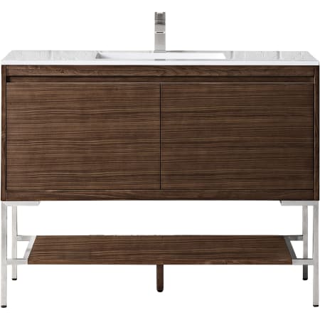 A large image of the James Martin Vanities 805-V47.3-BN-GW Mid-Century Walnut