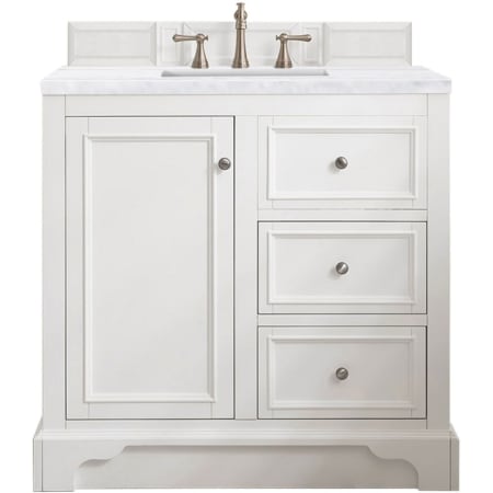 A large image of the James Martin Vanities 825-V36-3AF Bright White