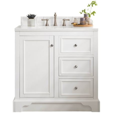 A large image of the James Martin Vanities 825-V36-3EJP Bright White
