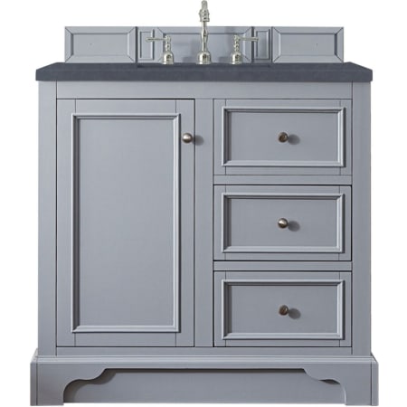 A large image of the James Martin Vanities 825-V36-3CSP Silver Gray
