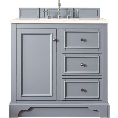 A large image of the James Martin Vanities 825-V36-3EMR Silver Gray