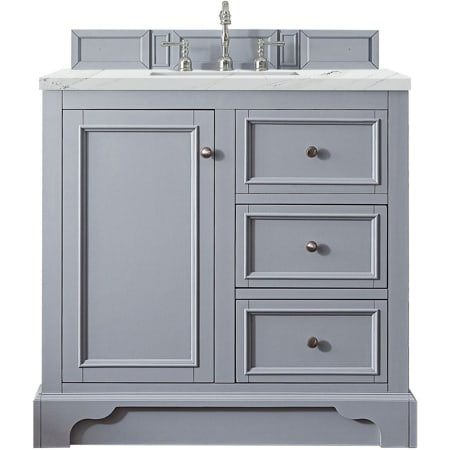 A large image of the James Martin Vanities 825-V36-3ENC Silver Gray
