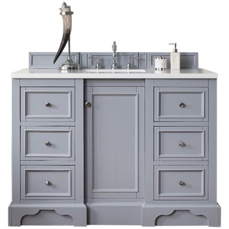 A large image of the James Martin Vanities 825-V48-3CAR Silver Gray
