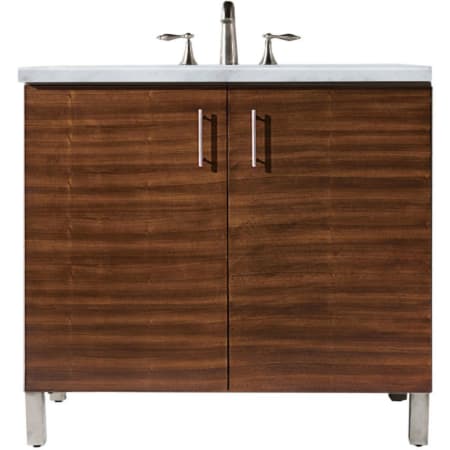 A large image of the James Martin Vanities 850-V36-3CAR American Walnut