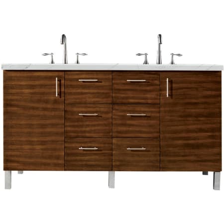 A large image of the James Martin Vanities 850-V60D-3ENC American Walnut