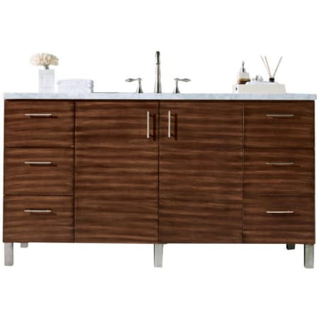 A large image of the James Martin Vanities 850-V60S-3CAR American Walnut