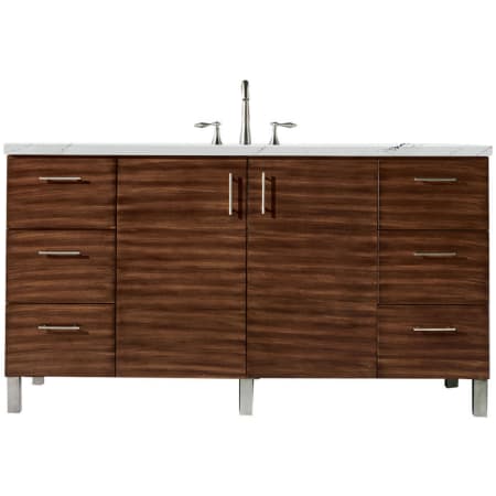 A large image of the James Martin Vanities 850-V60S-3ENC American Walnut