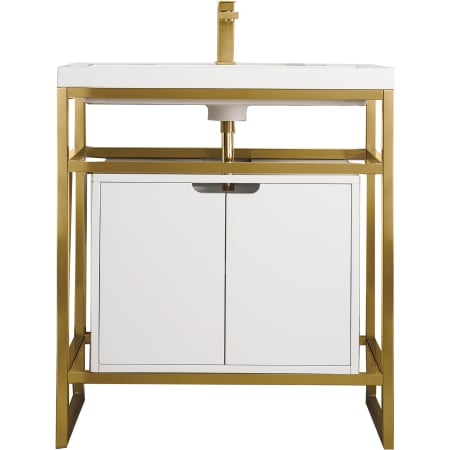 A large image of the James Martin Vanities C105V31.5SCGWWG Radiant Gold