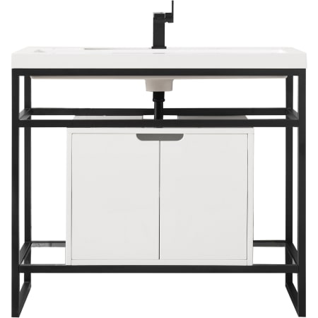 A large image of the James Martin Vanities C105V39.5SCGWWG Matte Black