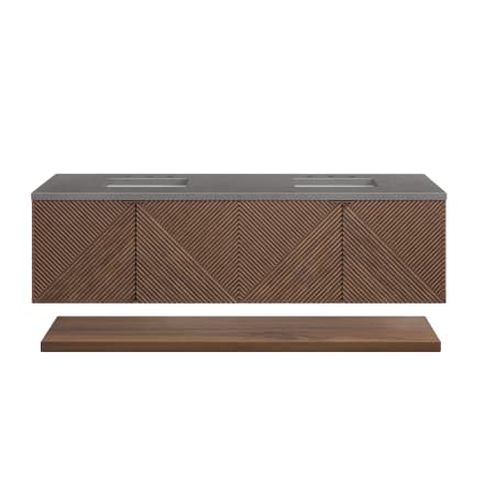 A large image of the James Martin Vanities D200-V72-3GEX Chestnut / Grey Expo
