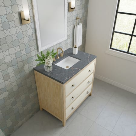 A large image of the James Martin Vanities D604-V36-3PBL Alternate Image