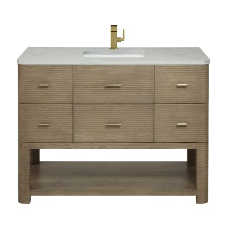 A large image of the James Martin Vanities D704-V48-3VSL Pebble Oak