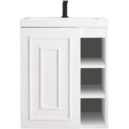 A large image of the James Martin Vanities E110V24WG Glossy White