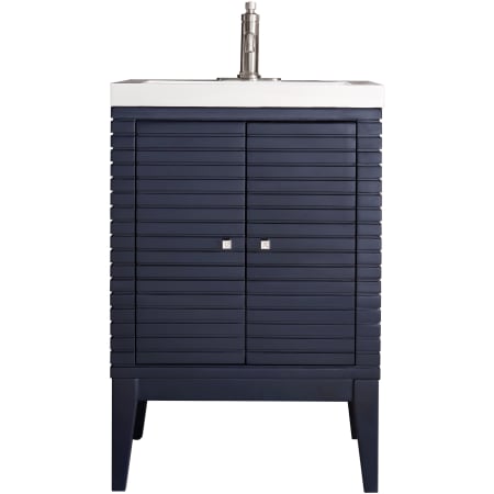 A large image of the James Martin Vanities E213V24WG Navy Blue