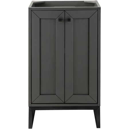 A large image of the James Martin Vanities E303-V20-MBK Mineral Grey