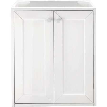 A large image of the James Martin Vanities E303-V24 Glossy White
