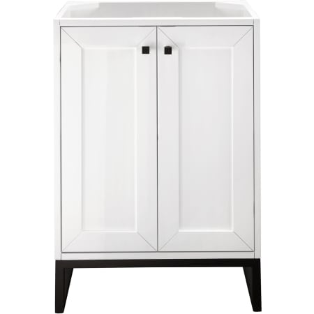 A large image of the James Martin Vanities E303-V24-MBK Glossy White