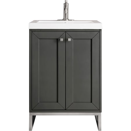 A large image of the James Martin Vanities E303V24BNKWG Mineral Grey