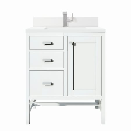 A large image of the James Martin Vanities E444-V30-1WZ Glossy White