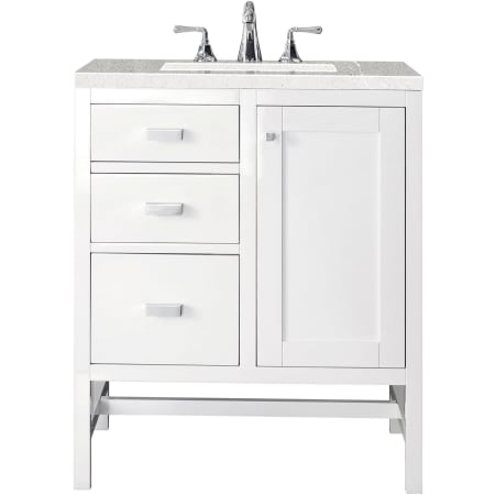 A large image of the James Martin Vanities E444-V30-3ESR Glossy White