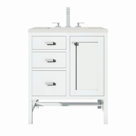A large image of the James Martin Vanities E444-V30-3LDL Glossy White