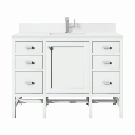 A large image of the James Martin Vanities E444-V48-1WZ Glossy White
