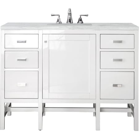 A large image of the James Martin Vanities E444-V48-3AF Glossy White