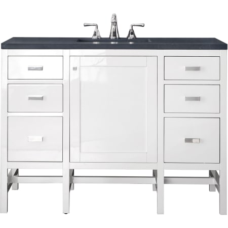 A large image of the James Martin Vanities E444-V48-3CSP Glossy White