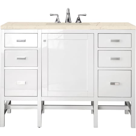 A large image of the James Martin Vanities E444-V48-3EMR Glossy White