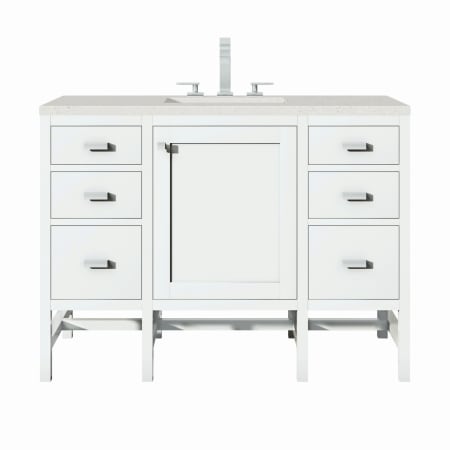 A large image of the James Martin Vanities E444-V48-3LDL Glossy White