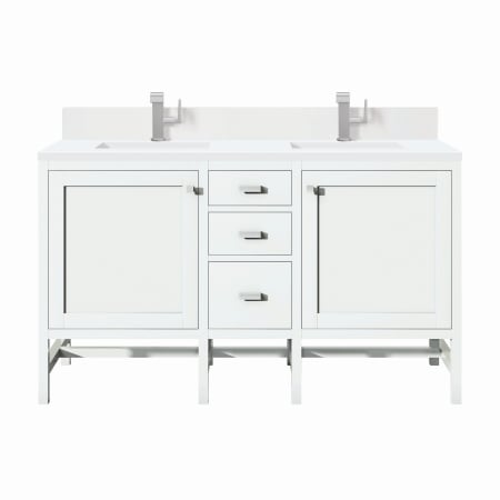 A large image of the James Martin Vanities E444-V60D-1WZ Glossy White