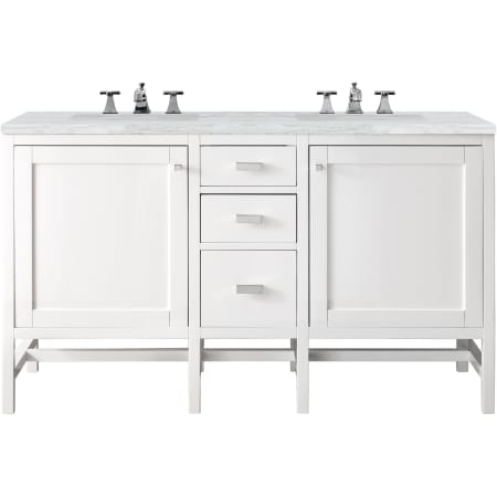 A large image of the James Martin Vanities E444-V60D-3AF Glossy White