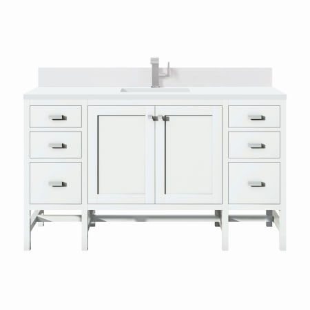 A large image of the James Martin Vanities E444-V60S-1WZ Glossy White