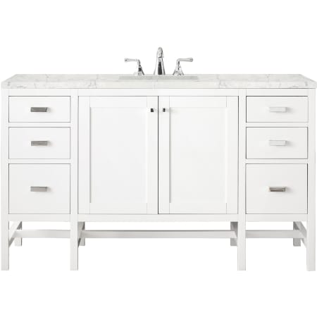 A large image of the James Martin Vanities E444-V60S-3EJP Glossy White