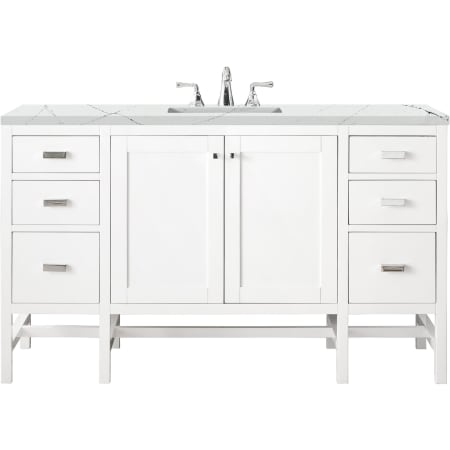 A large image of the James Martin Vanities E444-V60S-3ENC Glossy White