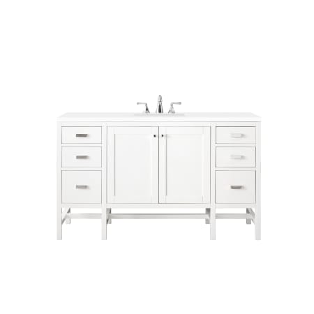 A large image of the James Martin Vanities E444-V60S-3WZ Glossy White