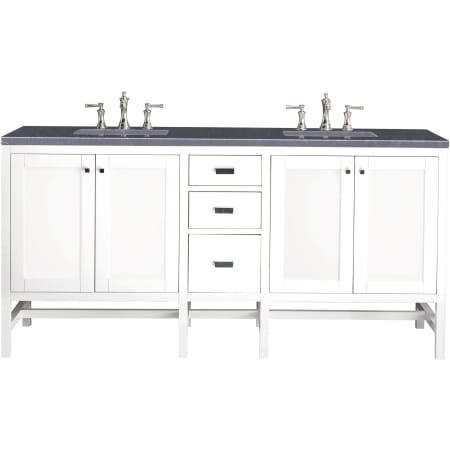 A large image of the James Martin Vanities E444-V72-3CSP Glossy White
